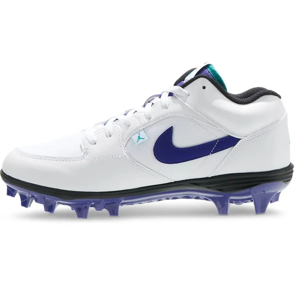 Jordan Stadium 90 Low TD Football Cleats White/Grape Mens Sz 13 - (HQ0210-105)